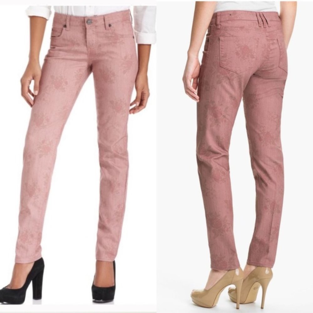 Kut from Kloth Diana Skinny Dusty Rose Floral Jean